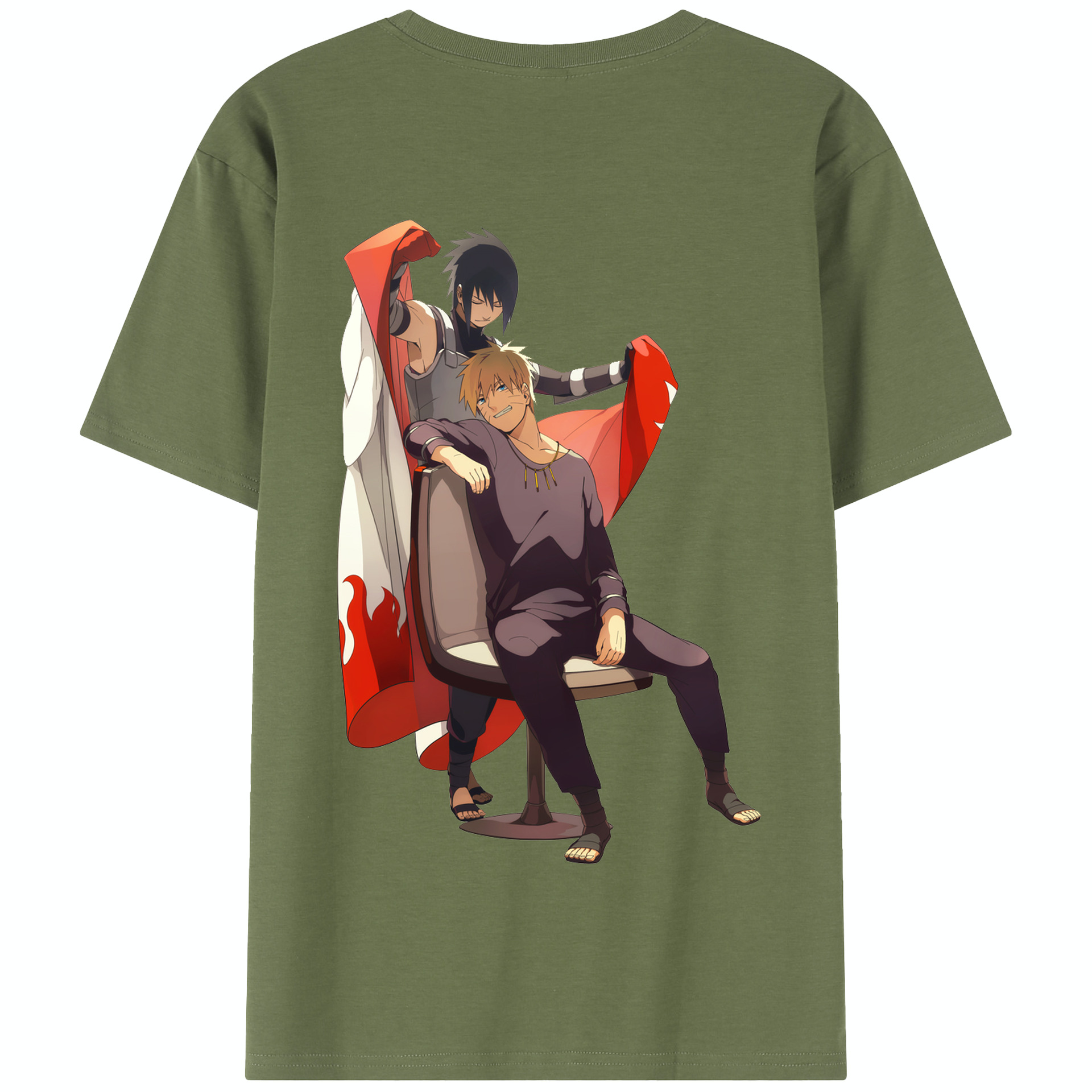 （画像用） NARUTO -ナルト- うずまき ナルト Uzumaki Naruto 綿100％半袖Tシャツ（背面プリント）